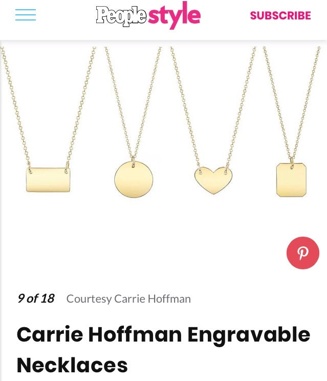 Carrie Hoffman Engravable Necklaces on People Style