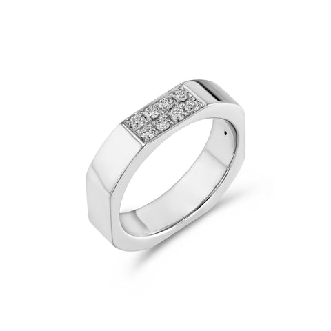 Pave Thick Lucky Ring