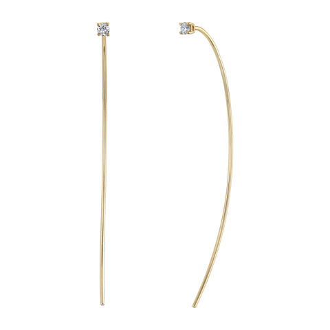 Carrie Hoffman Jewelry | Diamond Crescent Pull Earrings