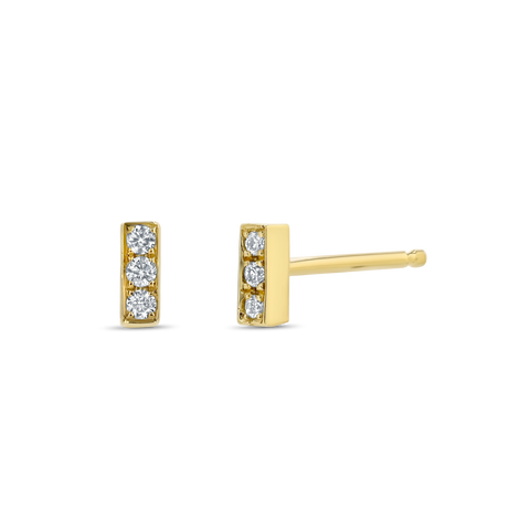 Micro Bar Studs With Pave
