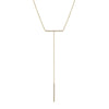 Pave T-bar Necklace yellow gold