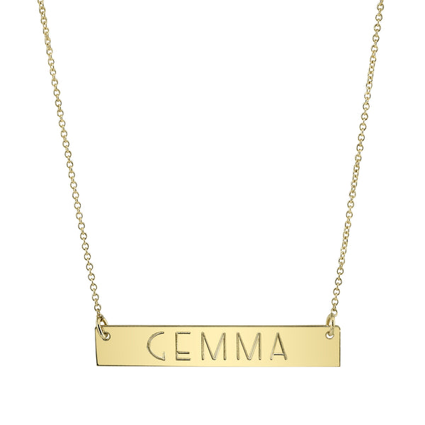 Nameplate Necklace yellow gold