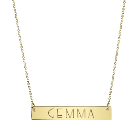 Nameplate Necklace yellow gold