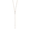 Pave Mini Y-bar Necklace rose gold necklace