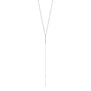Pave Mini Y-bar Necklace white gold