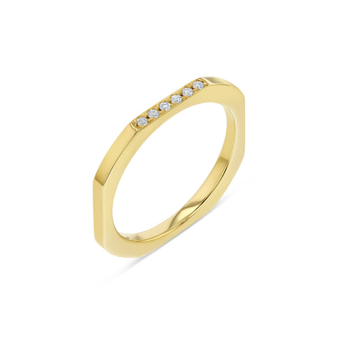 Pave Thin Lucky Ring